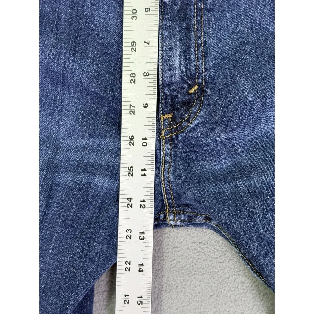 Levis 505 Jeans Mens 42x30 Blue Straight Medium Wash Denim Mid Rise Workwear‎